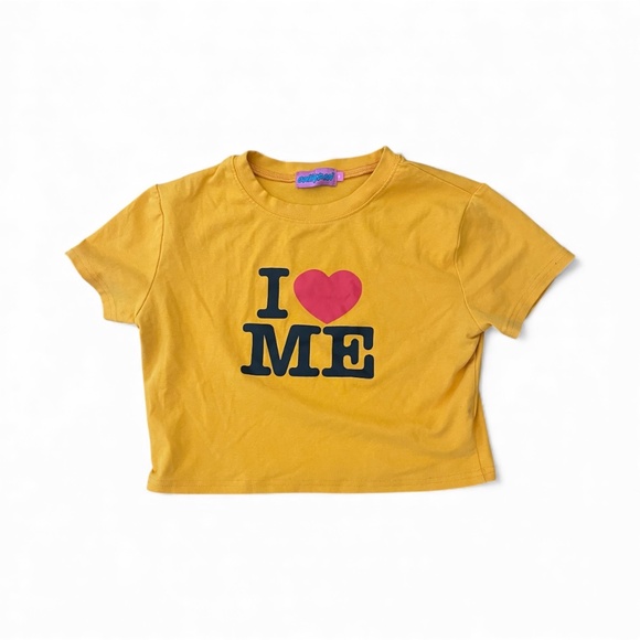 EUC - Edikted I Love Me Graphic Crop T Shirt Size Medium - Picture 2 of 9
